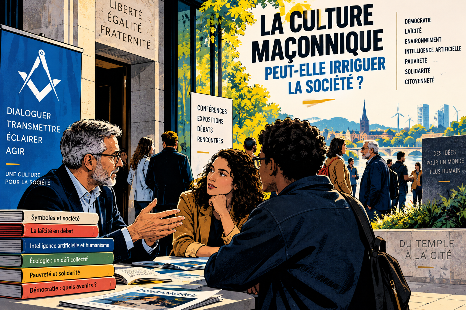 Culture maçonnique et société : liberté, démocratie, environnement, intelligence artificielle, pauvreté et citoyenneté