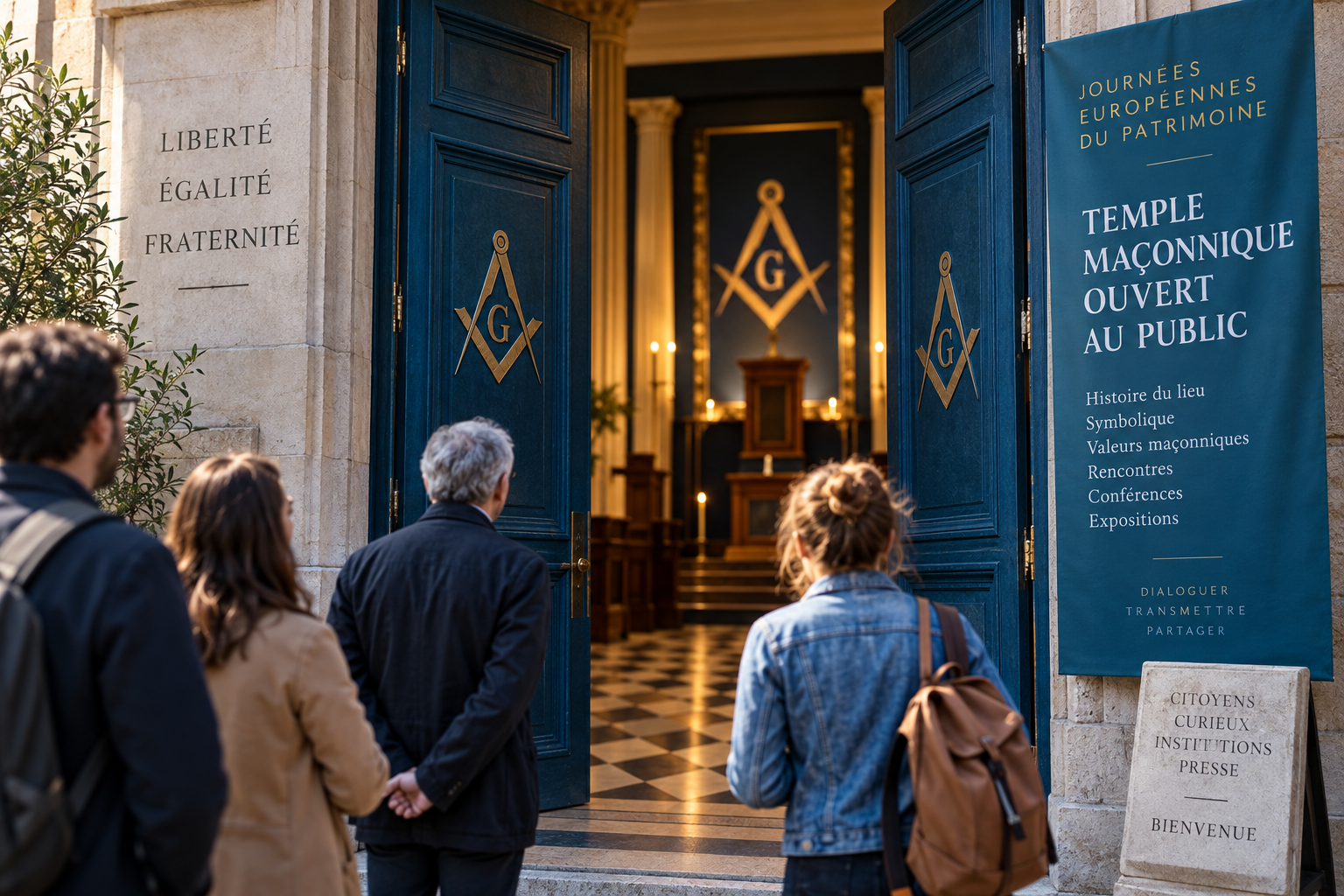 Temple maçonnique ouvert au public, entre secret maçonnique et transparence